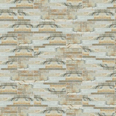 Qualis Ceramica Ledger Stone 6x24 Split Face - Alternating 1/3