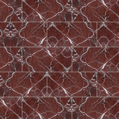 Qualis Ceramica Tuscano Rosso 12x24 - Alternating 1/2