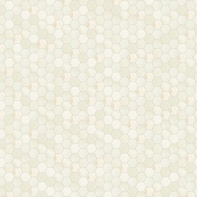 Qualis Ceramica Avorio Crema 2 Hexagon Mosaic - 12" x 12"