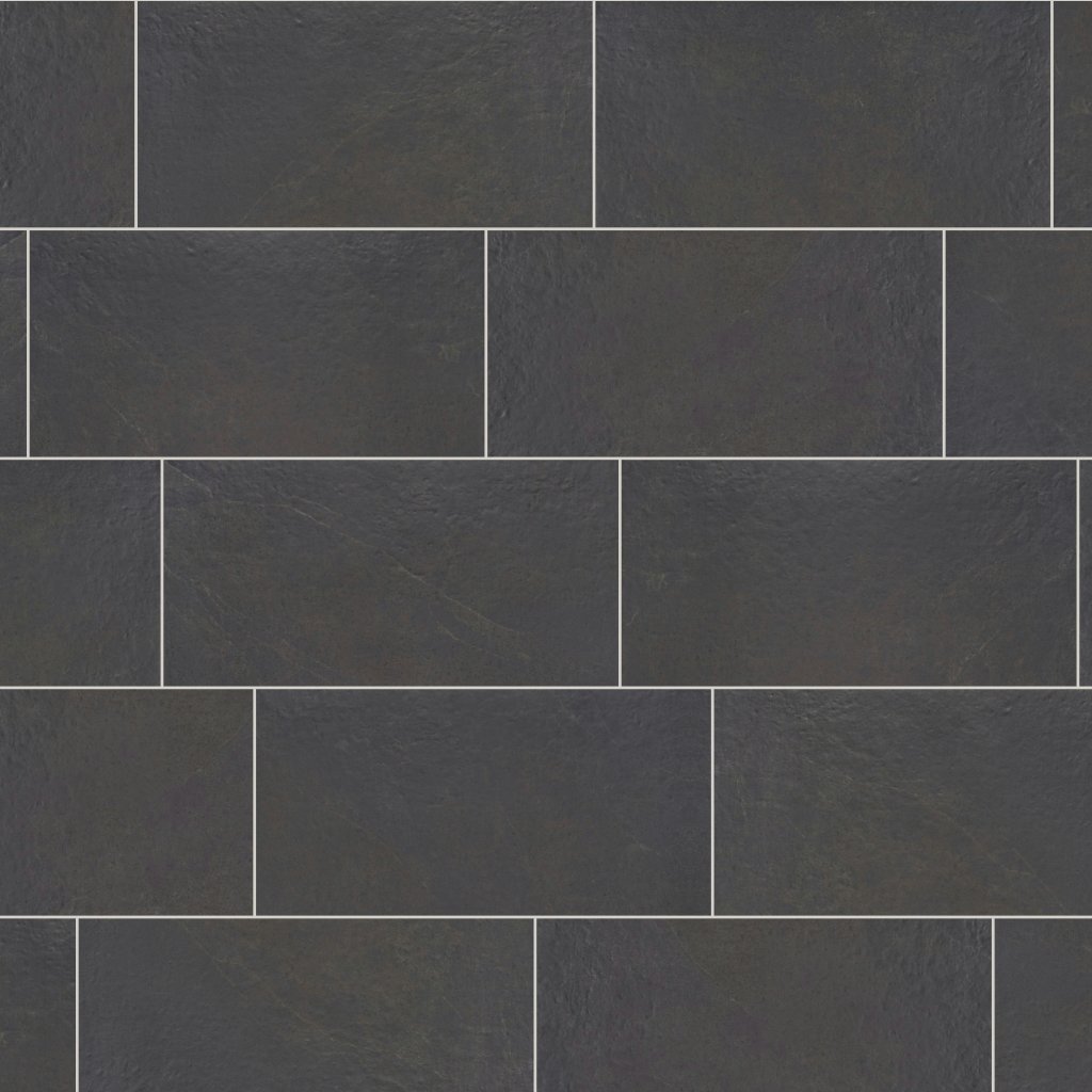 Qualis Ceramica California Slate Monterey Black 12X24