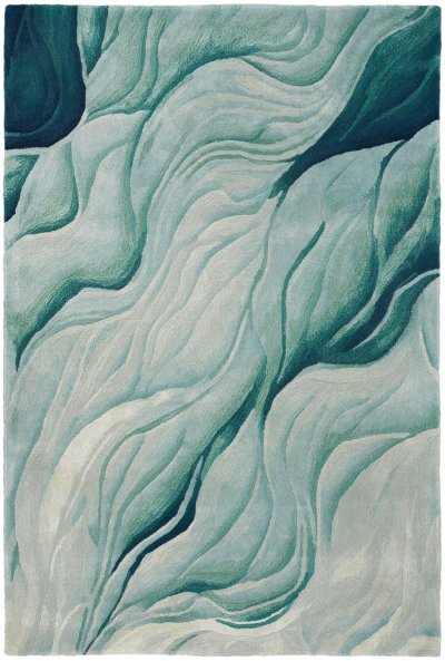Nourison Home Nourison Prismatic PRS42 9'9" x 13'9" Silver Green Modern Indoor Rug - 3'9" x 5'9"