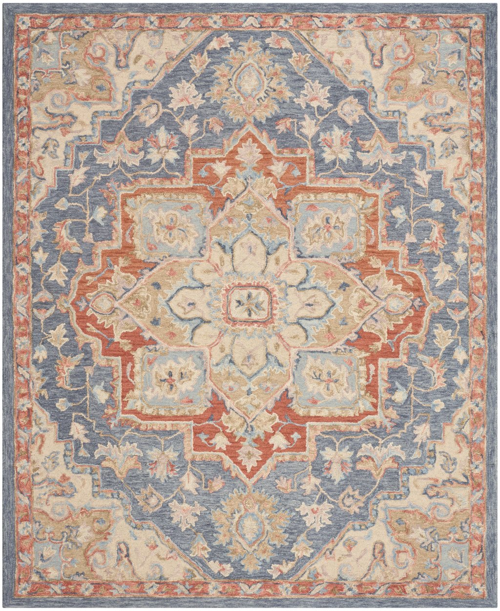 Nourison Home Nourison Maison MSO06 7'9" x 9'9" Blue Ivory Vintage Indoor Rug