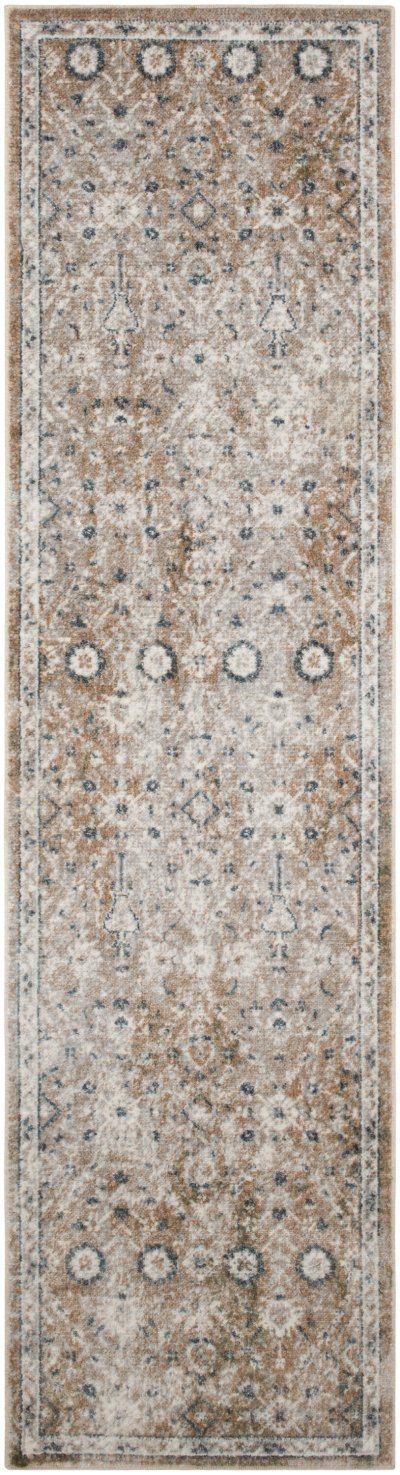Nourison Home Nourison Astra Machine Washable ASW16 7'10" x 10' Gold Grey Vintage Indoor Rug - 2' x 6'