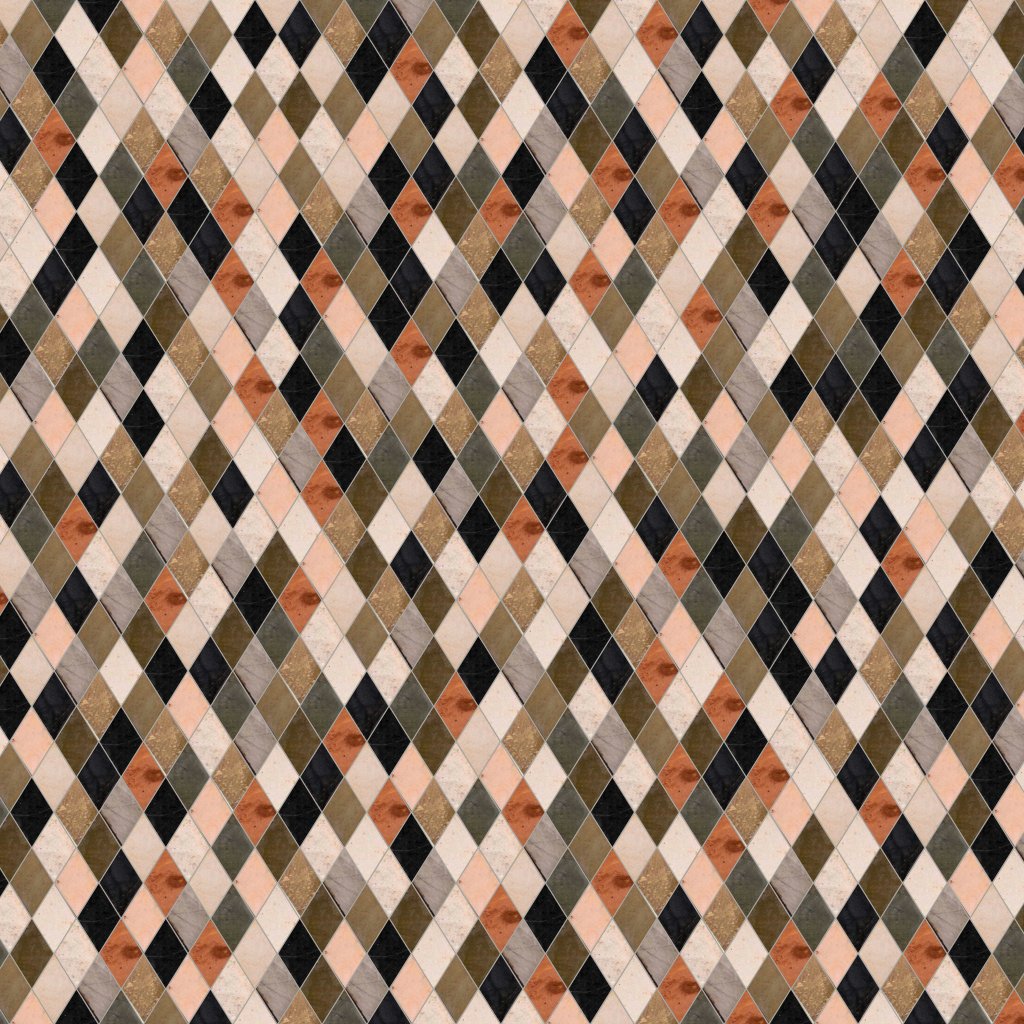 Marble Systems St Tropez Honed Diamonds Limestone Mosaic 10x10 - St Tropez