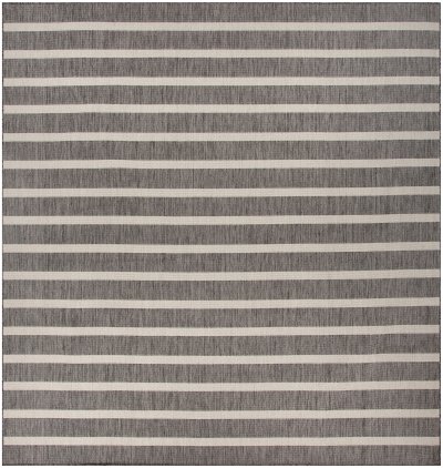 Nourison Home Nourison Positano POS03 8' x Square Charcoal Ivory Modern Rug - 12' x Square