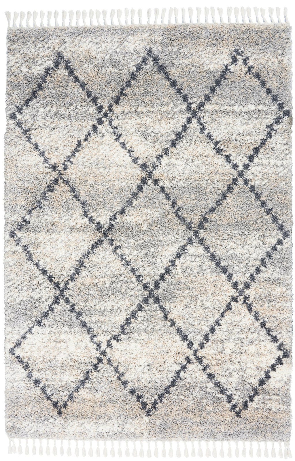 Nourison Home Nourison Scandinavian Shag SCN01 5'3" x 7'9" Silver Grey Shag Indoor Rug