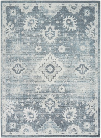 Nourison Home Nourison Astra Machine Washable ASW19 3'3" x 5' Denim Vintage Indoor Rug - 4' x 6'