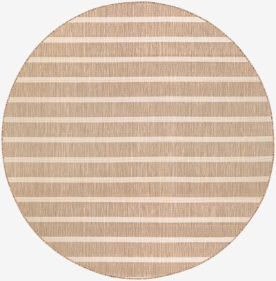 Nourison Home Nourison Positano POS03 9' x 12' Beige Ivory Modern Rug - 8' Round