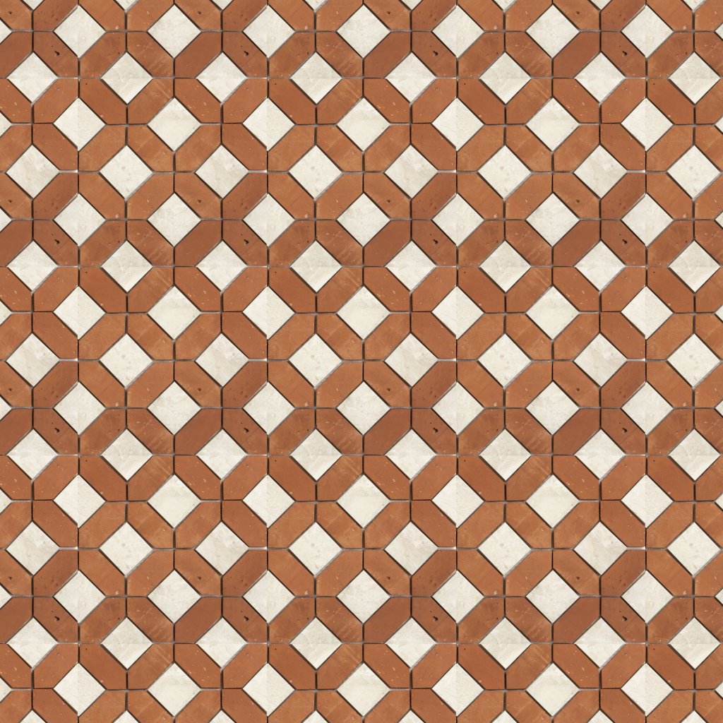 Marble Systems Diana Royal, Rustic Terracotta Honed Louna Marble Mosaic 15x15 - Diana Royal