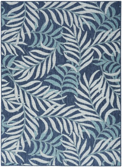 Nourison Home Nourison Garden Oasis GOA01 6' x 9' Navy Tropical Rug - 4' x 6'