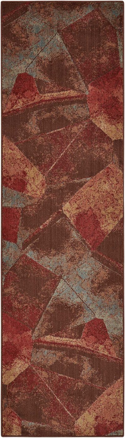 Nourison Home Nourison Somerset ST77 2' x 2'9" Multicolor Modern Indoor Rug - 2'3" x 8'