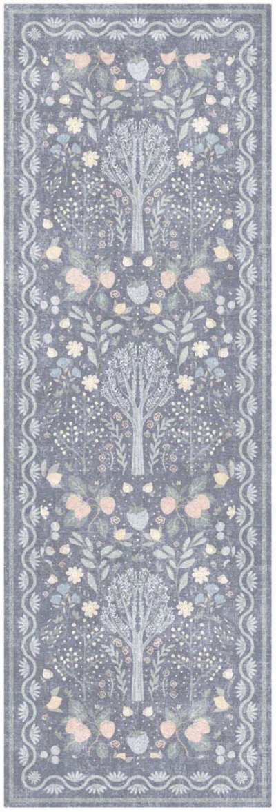 Nourison Home Nourison Botanical Washables BOT04 7'6" x 9'10" Blue Multicolor Modern Indoor Rug - 2' x 6'
