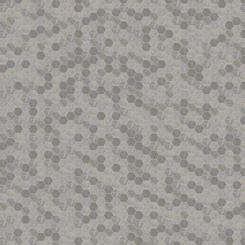 American Olean Predella - Meta Silver, Hexagon, 2, Straight Edge, Honed (M023) - Meta Silver