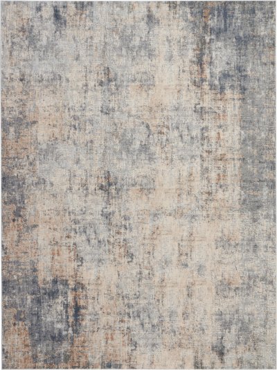 Nourison Home Nourison Rustic Textures RUS01 5'3" x Round Grey Beige Modern Indoor Rug - 9'3" x 12'9"