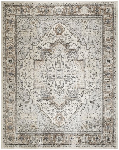 Nourison Home Nourison Concerto CNC18 5'3" x 7'3" Ivory Grey Taupe Vintage Indoor Rug - 7'10" x 9'10"