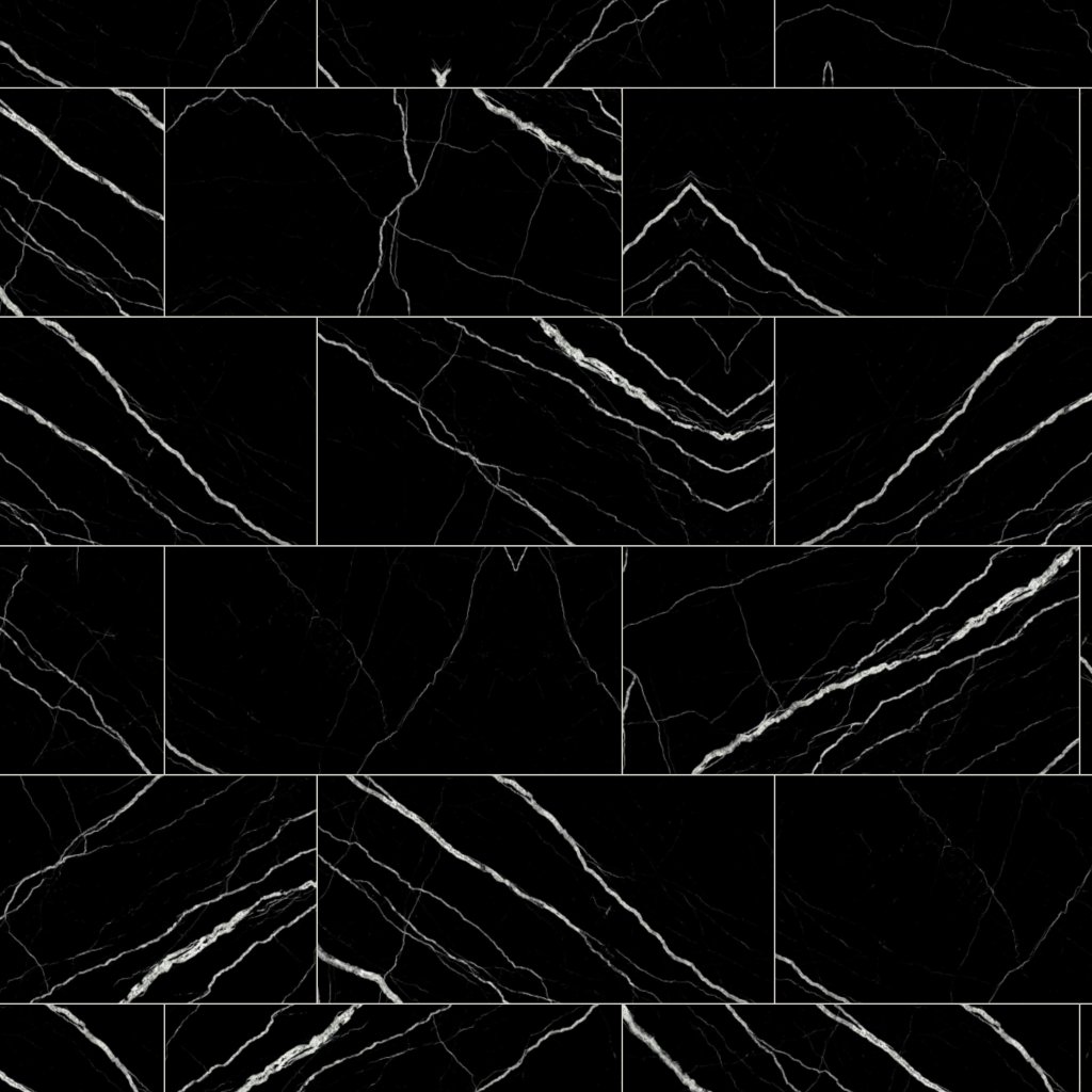 Qualis Ceramica Treasure 12x24F Midnight Nero Polished - Black
