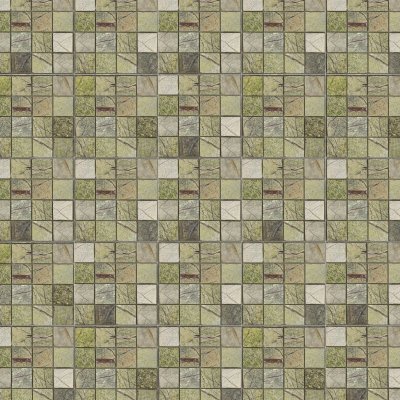 Qualis Ceramica Riviera Tileworks Chelsea Forest Green Polished Marble Mosaic - 12" x 12"