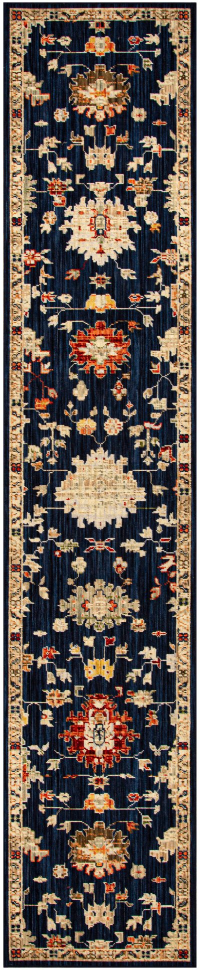 Nourison Home Nourison Antique Bloom ANB01 5'6" x 8'6" Navy Vintage Indoor Rug - 2'4" x 12'
