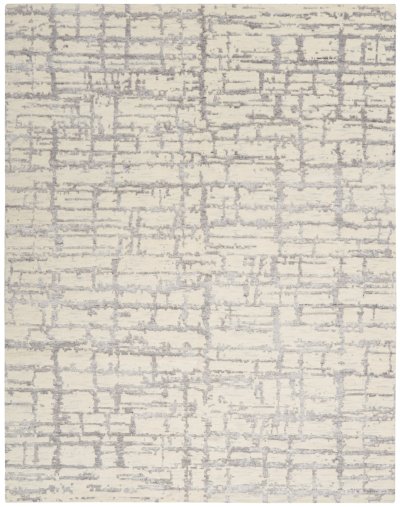 Nourison Home Nourison Luna LUN02 9'9" x 13'9" Ivory Grey Modern Indoor Rug - 8'6" x 11'6"