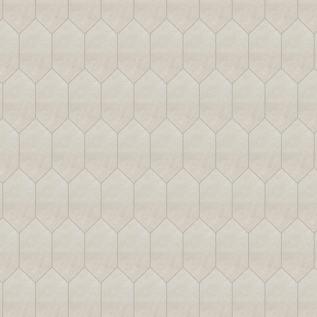 Marble Systems Crema Marfil Polished Large Picket Waterjet Marble Tile 6x12 - Crema Marfil