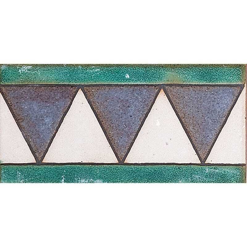 Marble Systems 113 B Glazed Triangle Ceramic Border Tiles 3x6 - 113 B