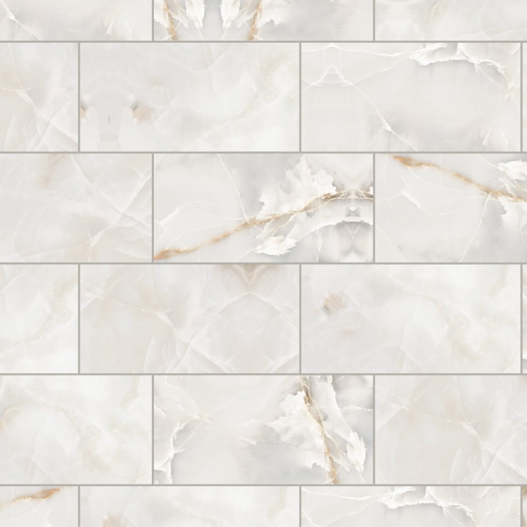 Qualis Ceramica Romance Rendezvous White 12X24 Polished - Cream