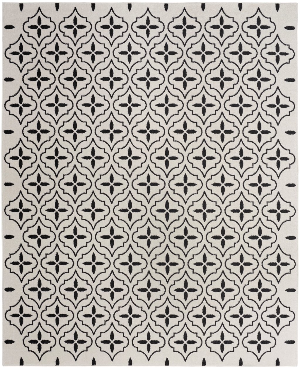 Nourison Home Nourison Sandy SDY04 6' x 9' Ivory Black Modern Rug