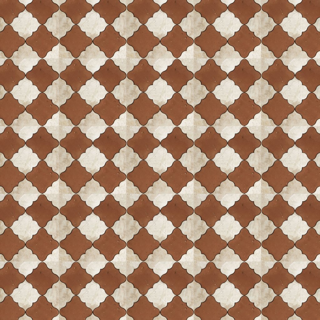 Marble Systems Diana Royal, Rustic Terracotta Honed Tudor Marble Mosaic 12 1/16x12 1/8 - Diana Royal