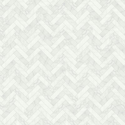 Qualis Ceramica Eterna Bianco 1.25x4 Polished Herringbone Mosaic - 11,25" x 11,37"