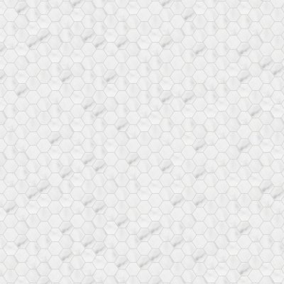 Qualis Ceramica Bianco Venatino 1.25 Polished Hexagon Mosaic - 11,25" x 11,25"