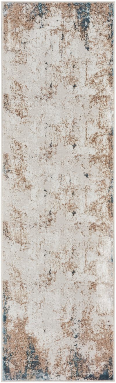 Nourison Home Nourison Glitz GLZ06 9' x 12' Taupe Multicolor Modern Indoor Rug - 2'3" x 7'6"