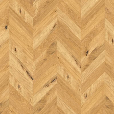 Qualis Ceramica True Earth Chevron Oak Villa Gold - 12" x 48.6"