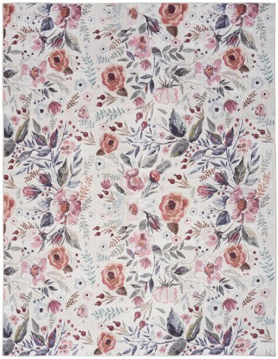 Nourison Home Nourison Nourison Washables NWB01 8' x 10' Ivory Pink Vintage Indoor Rug - 9'2" x 12'