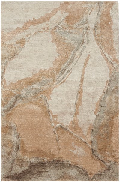 Nourison Home Nourison Silk Shadows SHA24 3'9" x 5'9" Beige Silver Modern Indoor Rug - 3'9" x 5'9"