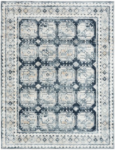 Nourison Home Nourison Dekor DEK01 2' x 4' Grey Navy Vintage Indoor Rug - 4' x 6'