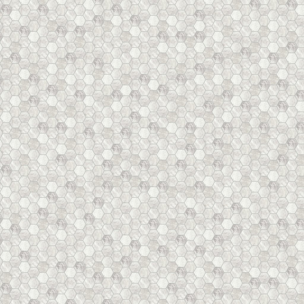 Daltile Eclessia Marble Cristallo, Hexagon, 2, Honed - Cristallo