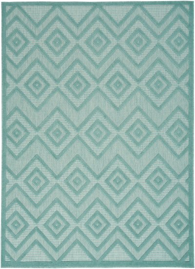 Nourison Home Nourison Versatile NRV01 9' x 12' Aqua Teal Modern Rug - 6' x 9'