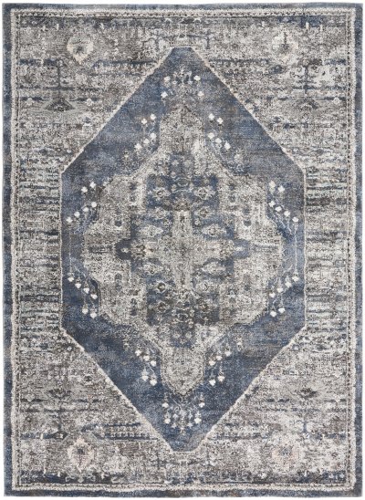 Nourison Home Nourison American Manor AMR02 3'11" x 5'11" Blue Farmhouse Indoor Rug - 3'11" x 5'11"