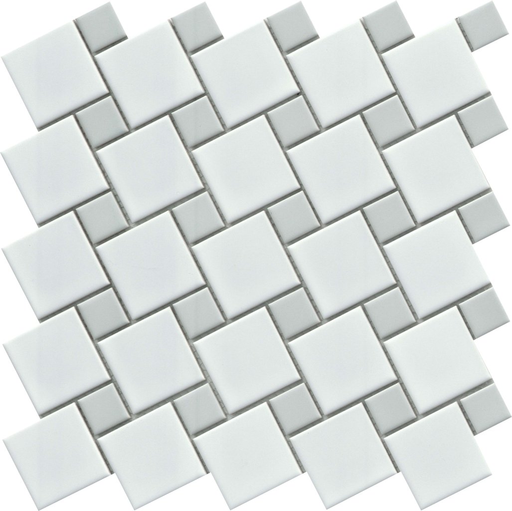 Emser Tile SPIN DOT MOSAIC -POR - White/Silver