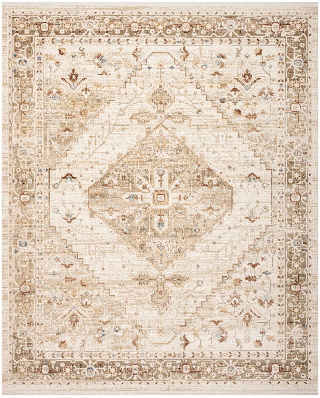 Nourison Home Nourison Pardis PRD02 7'10" x 9'10" Ivory Taupe Vintage Indoor Rug