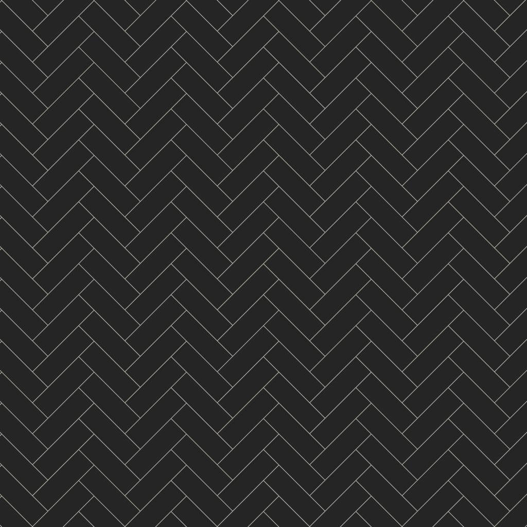 Marble Systems Black Matte Herringbone Ceramic Mosaic 10x13 - Black