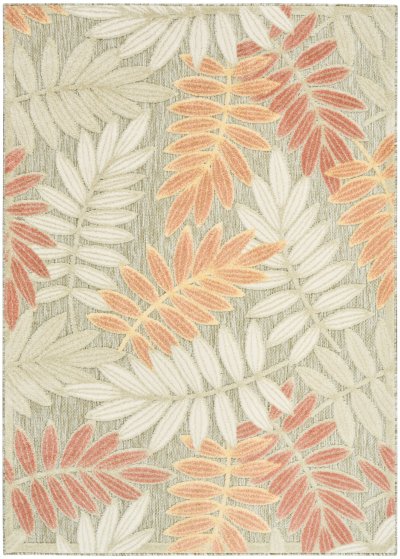 Nourison Home Nourison Aloha ALH18 2'8" x 4' Sage Rose Modern Rug - 5'3" x 7'5"