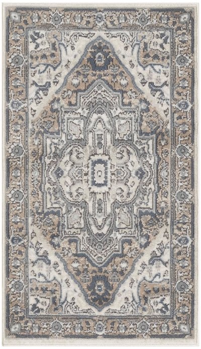 Nourison Home Nourison Quarry QUA18 6' x 9' Ivory Taupe Vintage Indoor Rug - 2'2" x 3'9"