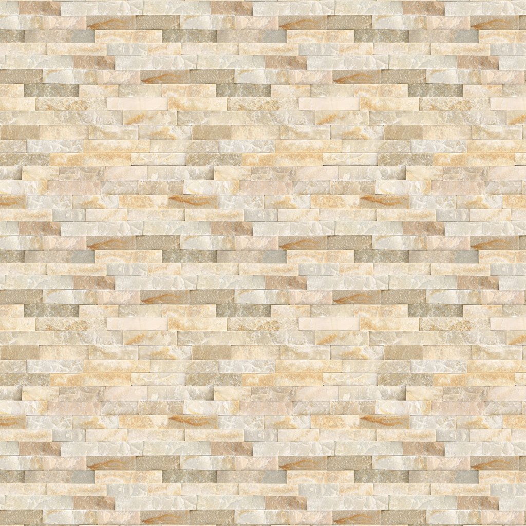 American Olean Stacked Stone - Golden Sun, Rectangle, 6X24, Natural Cleft (S783) - Golden Sun