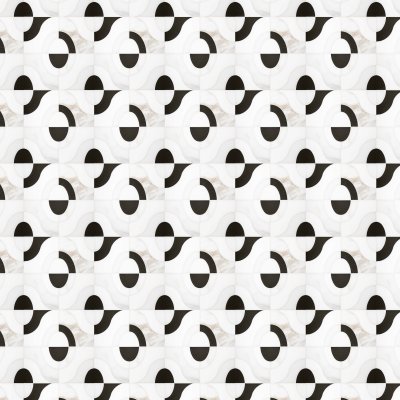 Marble Systems Thassos, Calacatta, Mykonos Honed Calypso Waterjet Marble Mosaic 10 1/2x10 1/2 - Thassos, Calacatta, Mykonos - 10 1/2" x 10 1/2" x 3/8"