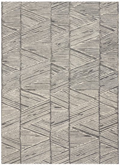 Nourison Home Nourison Colorado CLR01 3'9" x 5'9" Grey White Modern Indoor Rug - 3'9" x 5'9"