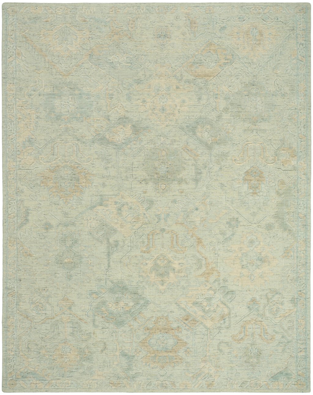Nourison Home Nourison Ravello RVL04 8'6" x 11'6" Aqua Taupe Vintage Indoor Rug