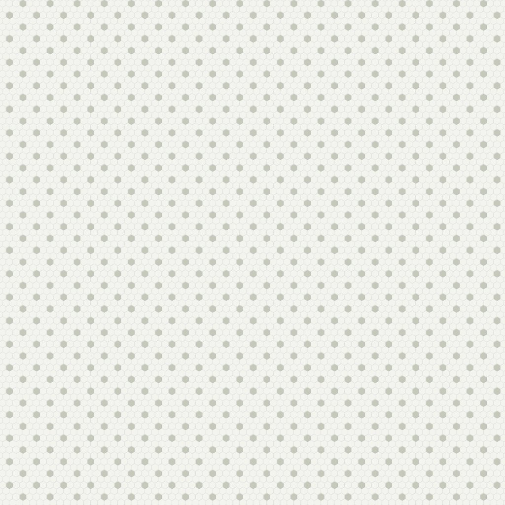 Qualis Ceramica Traditions White W/Soft Sage 1" Hexagon Matt Mosaic
