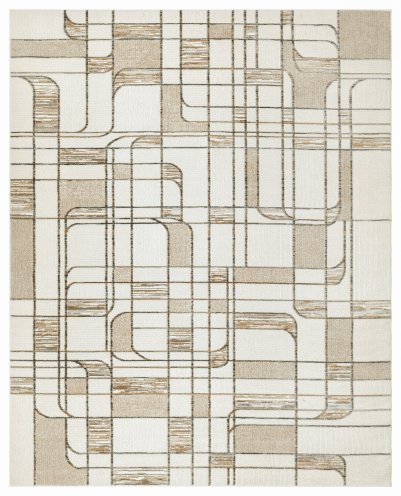 Nourison Home Nourison Nordic NRC17 2' x 6' Ivory Multicolor Mid-Century Modern Indoor Rug - 8' x 10'