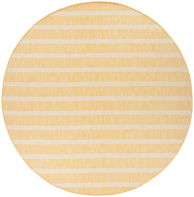 Nourison Home Nourison Positano POS03 6' x 9' Yellow Ivory Modern Rug - 8' Round